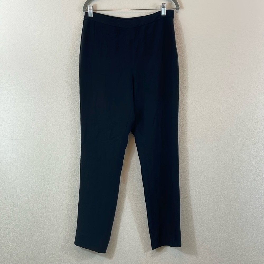 Nina Mclemore 100% silk black high waist pants size 6